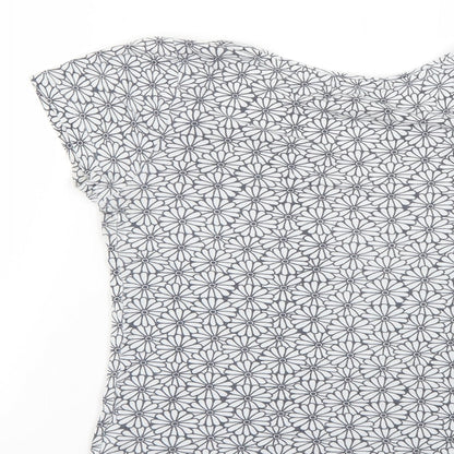 Womens UK Size 10 Debenhams Grey Basic T-Shirt