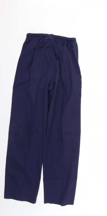 Womens UK Size S behrens Regular Fit Cropped Blue Trousers