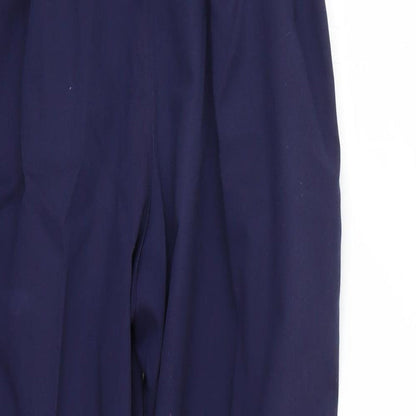 Womens UK Size S behrens Regular Fit Cropped Blue Trousers