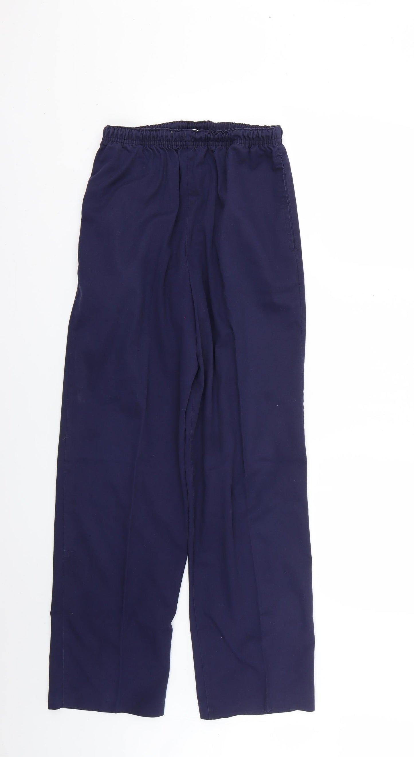 Womens UK Size S behrens Regular Fit Cropped Blue Trousers