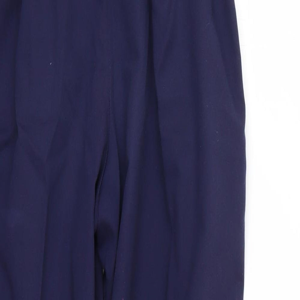 Womens UK Size S behrens Regular Fit Cropped Blue Trousers