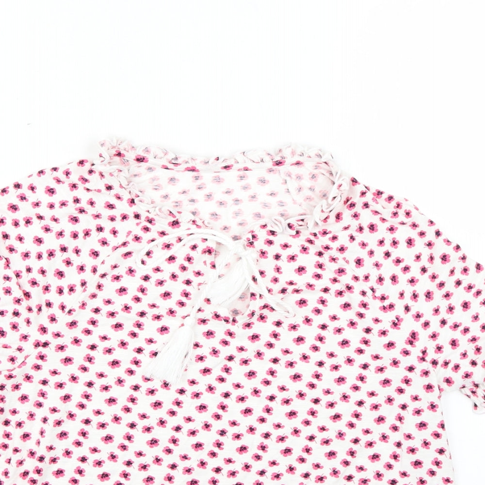 Womens UK Size 8 Marks and Spencer Multicoloured Basic T-Shirt