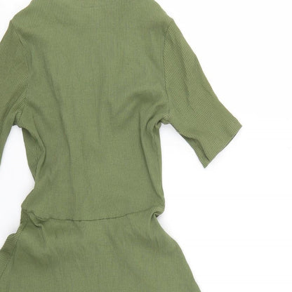 H&M Womens Green   Fit & Flare  Size 6