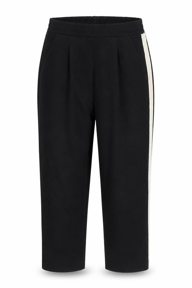 Womens UK Size S Stradivarius Regular Fit Cropped Black Trousers