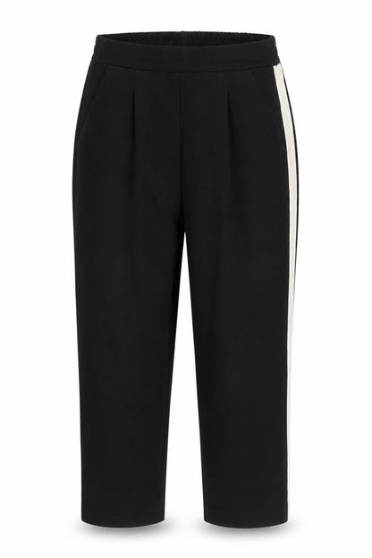 Womens UK Size S Stradivarius Regular Fit Cropped Black Trousers