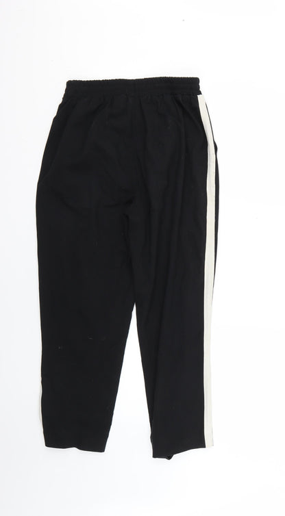 Stradivarius Womens Black Striped  Cropped Trousers Size S L22 in
