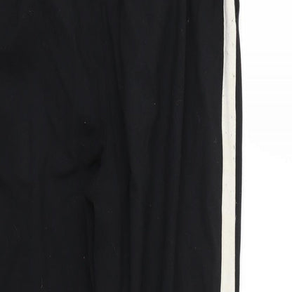 Stradivarius Womens Black Striped  Cropped Trousers Size S L22 in