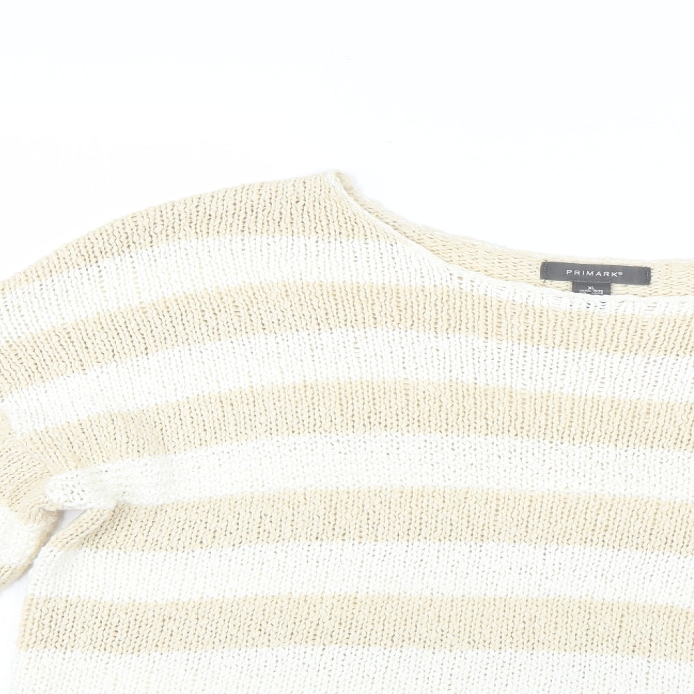 Primark Womens Multicoloured Striped  Pullover Jumper Size 18