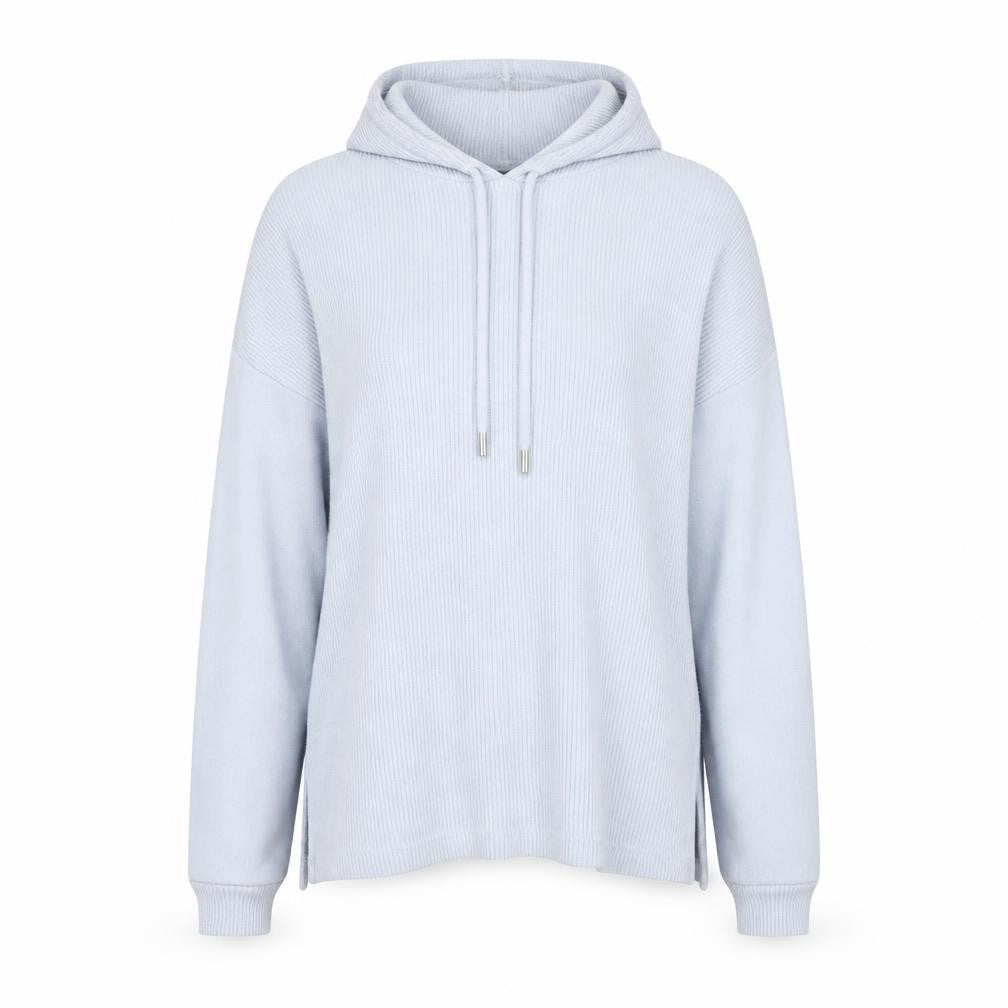 Front view of F&F women’s blue pullover hoodie, size M