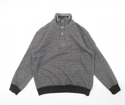 Sand Stone Mens Grey   Henley Jumper Size M