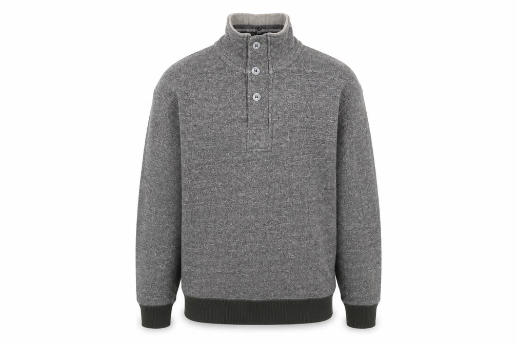 Mens UK Size M Sand Stone Grey Henley Jumper