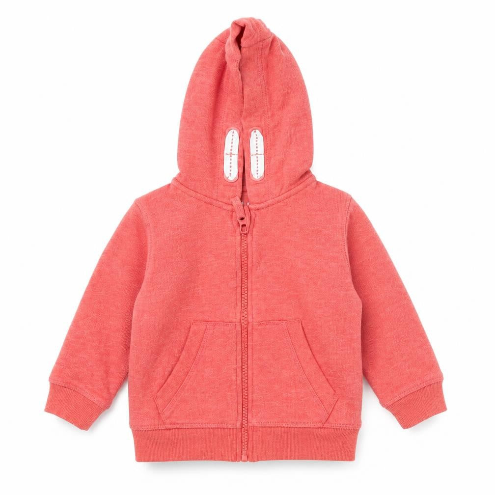 Front view of Nutmeg Baby Red Jacket, size 12, Months