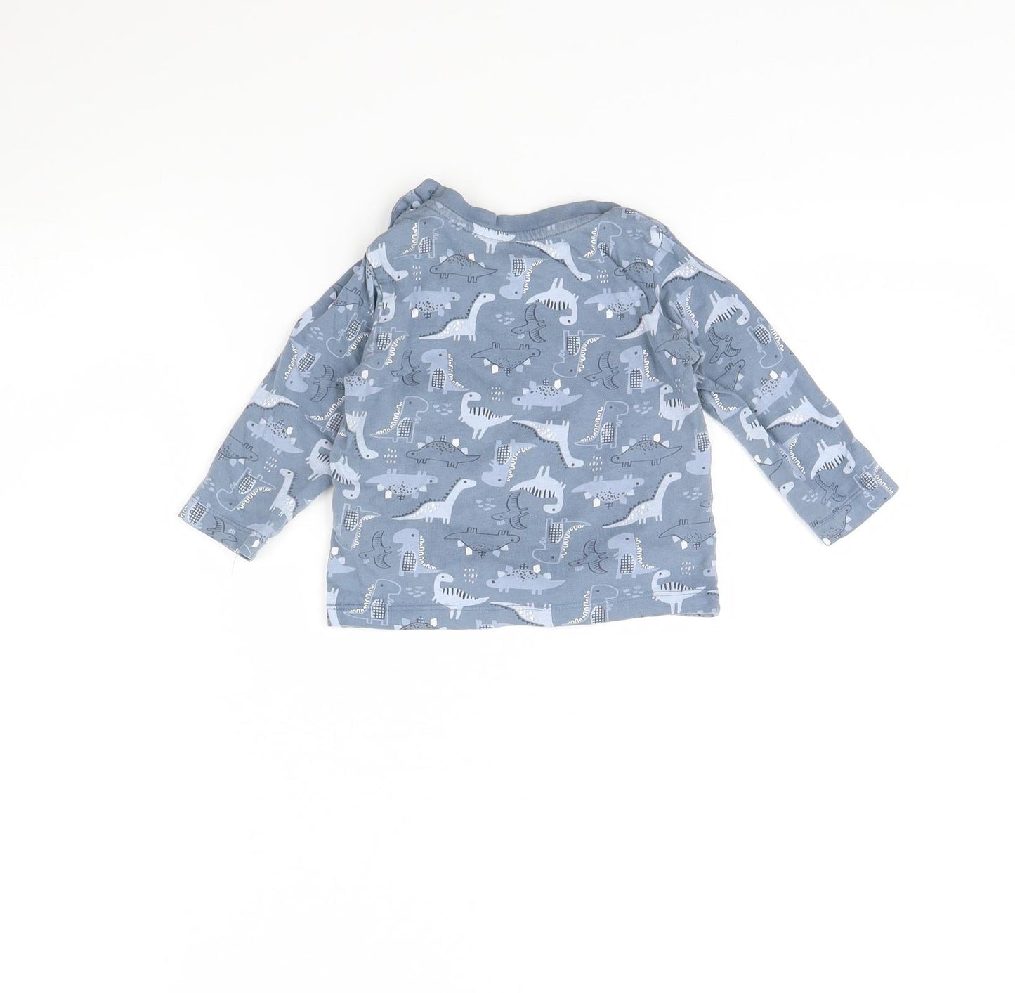 Preworn Baby Blue Animal Print  Basic T-Shirt Size 12 Months