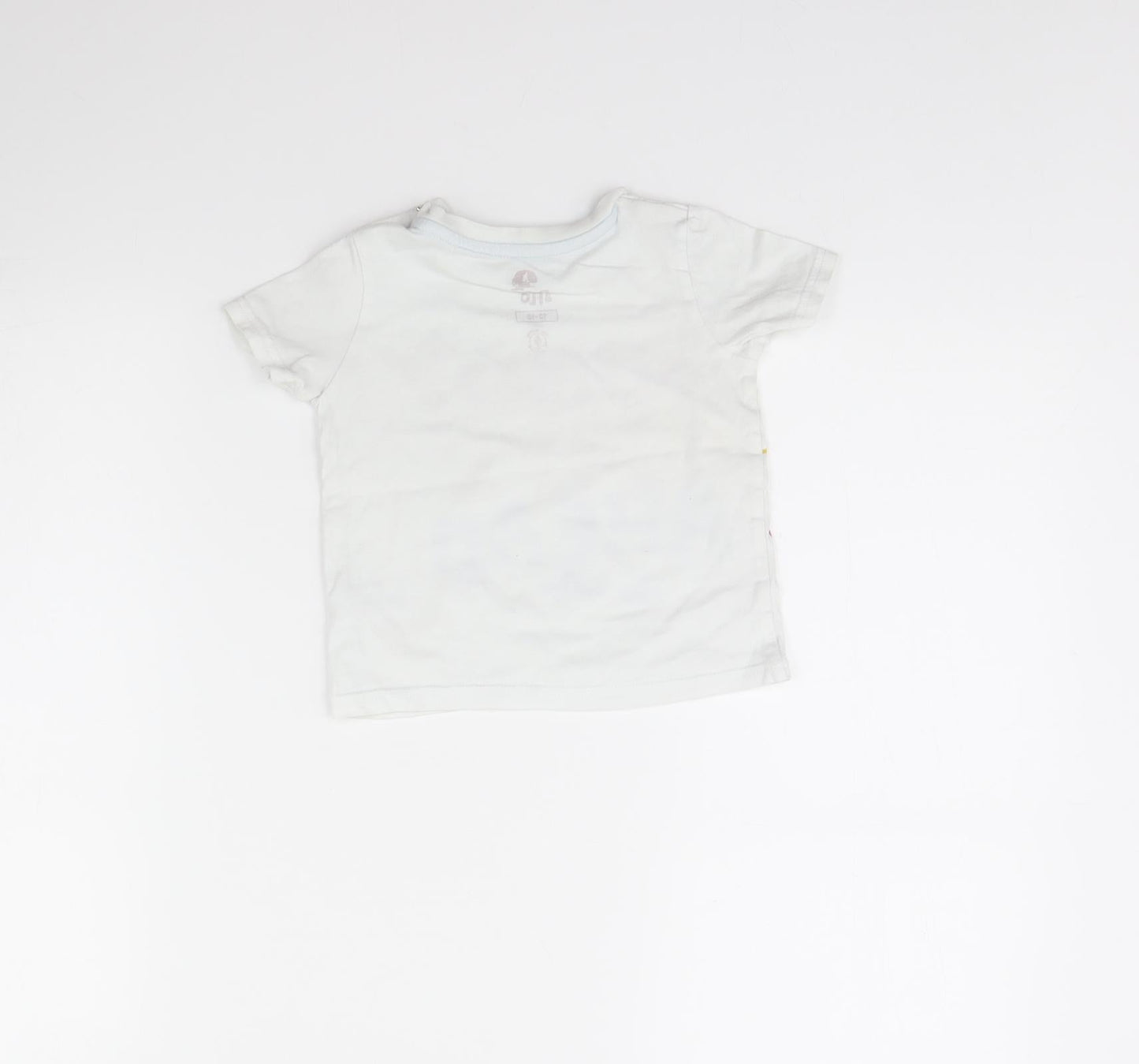 Fred & FLo Baby White   Basic T-Shirt Size 12 Months  - SUNNY