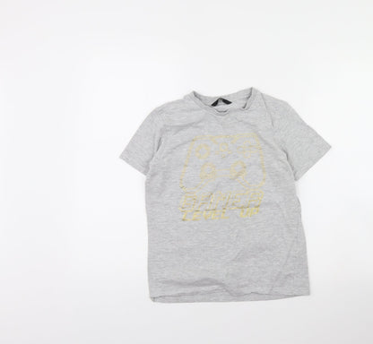 Additional front view of George boys’ grey basic t-shirt, size 10, years - gamer