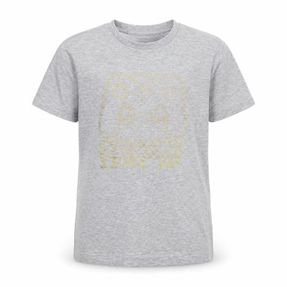 Front view of George boys’ grey basic t-shirt, size 10, years - gamer