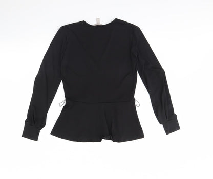 Womens UK Size XS H&M Black Basic Blouse
