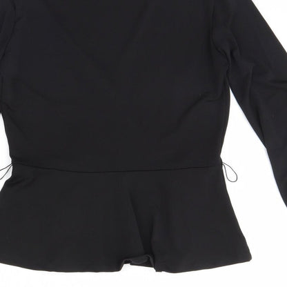 Womens UK Size XS H&M Black Basic Blouse