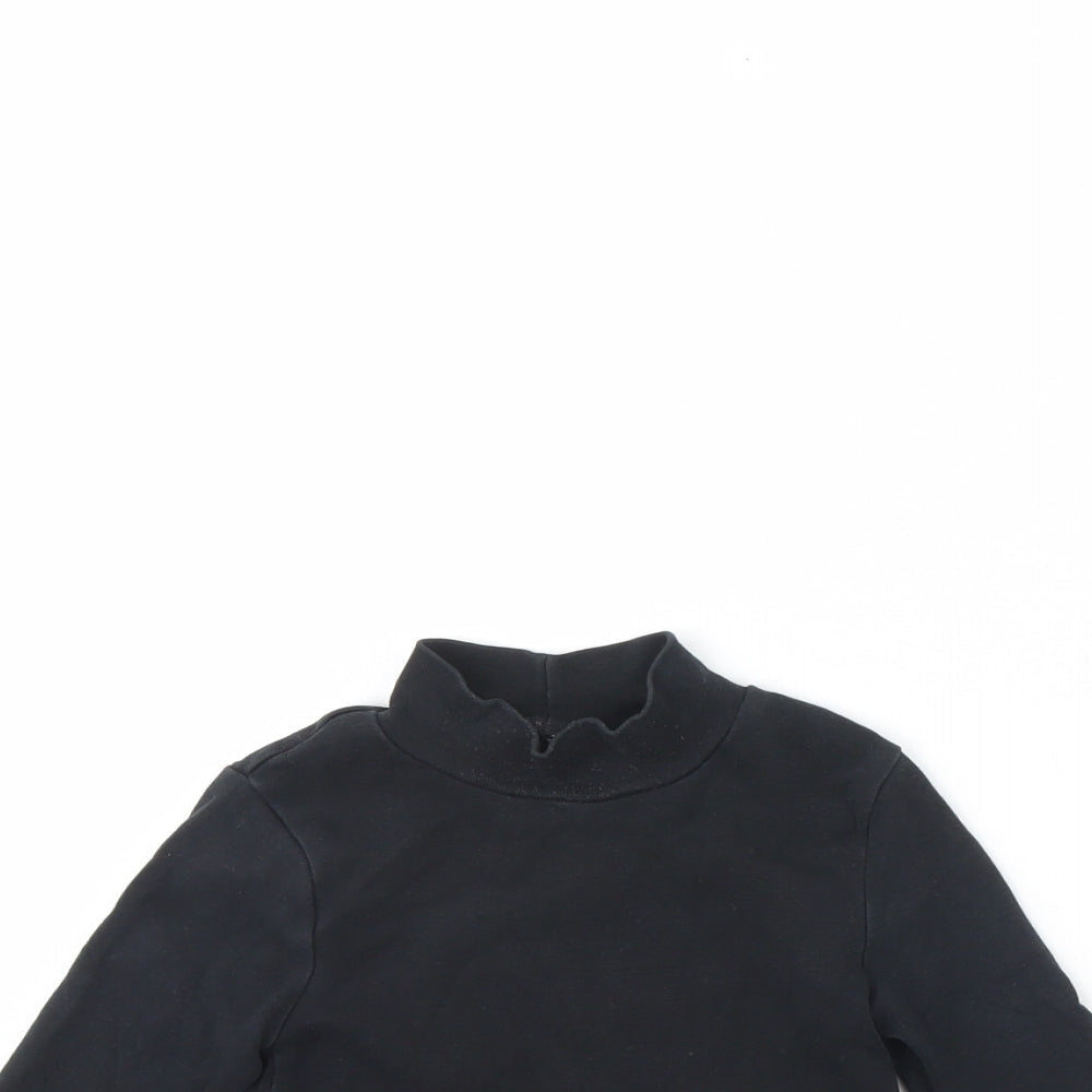 Close-up detail of George girls’ black jumper, size 2, years