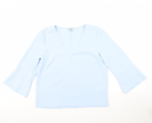 Womens UK Size 12 H&M Blue Basic Blouse