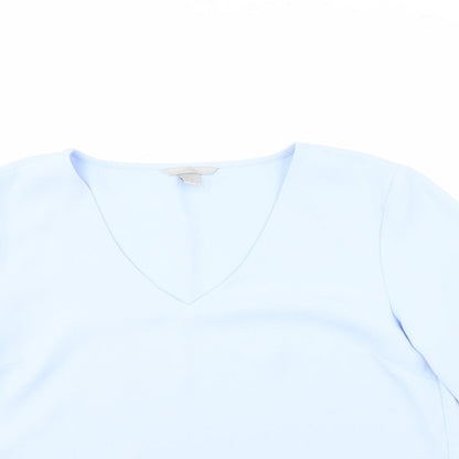 Womens UK Size 12 H&M Blue Basic Blouse