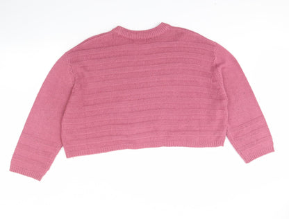 Womens UK Size 12 Topshop Pink Pullover Jumper