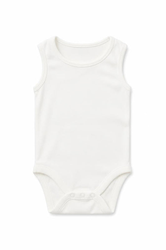 Front view of Next Baby White Babygrow One-Piece, size 6-9, Months