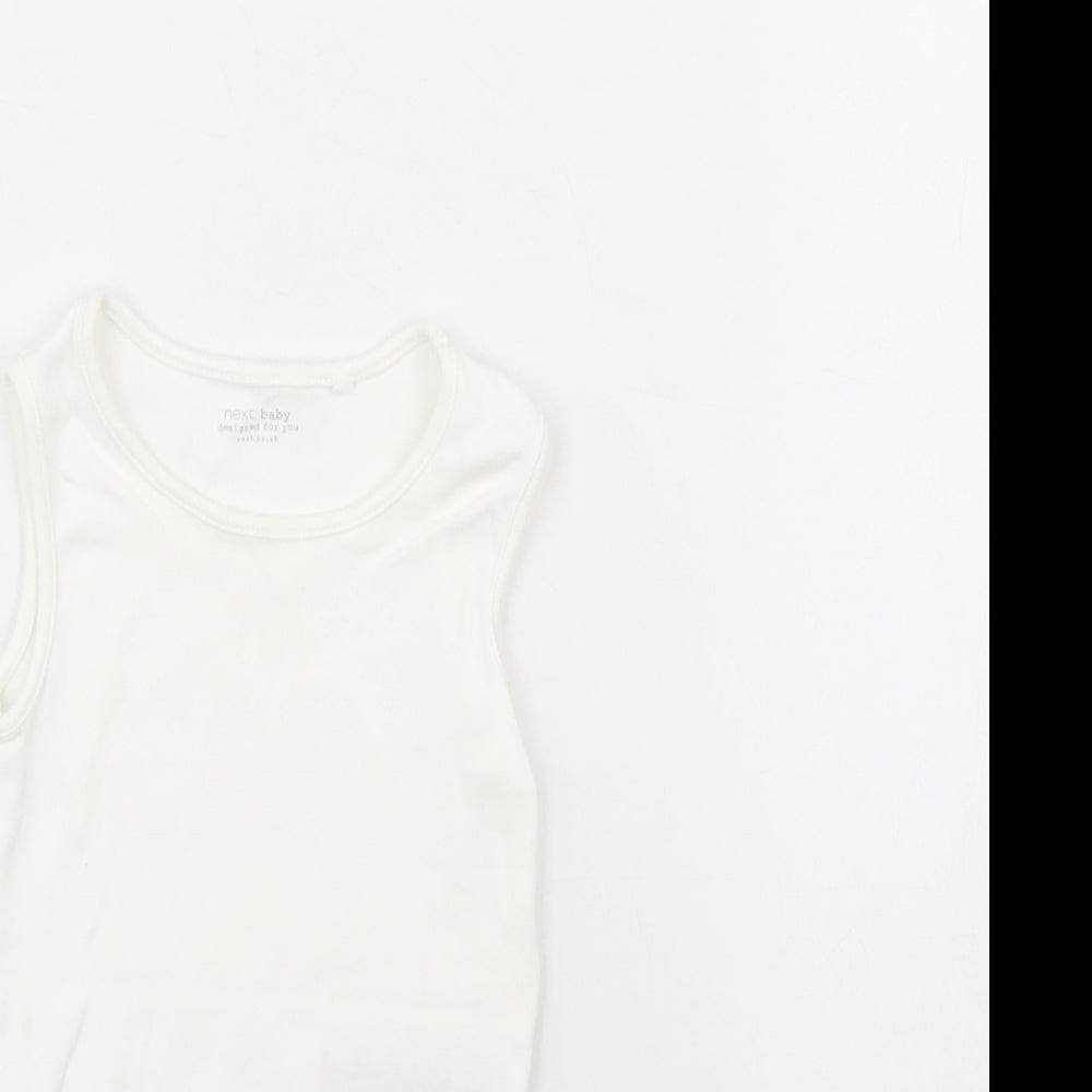 NEXT Baby White   Babygrow One-Piece Size 6-9 Months