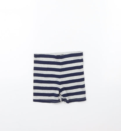 F&F Baby Grey Striped  Cropped Trousers Size 9 Months