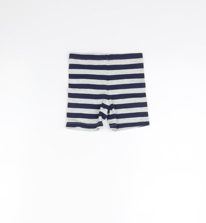 F&F Baby Grey Striped  Cropped Trousers Size 9 Months