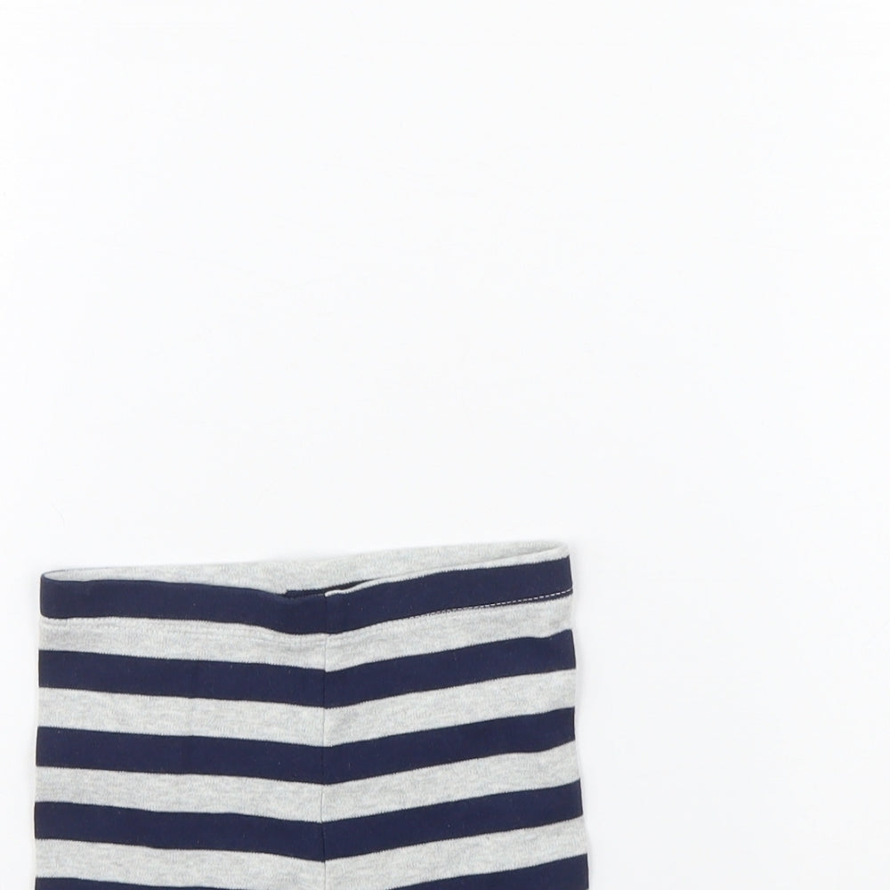 F&F Baby Grey Striped  Cropped Trousers Size 9 Months