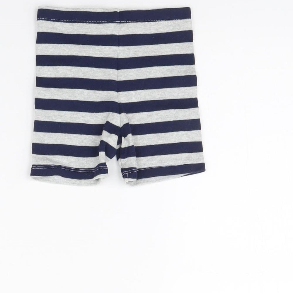 F&F Baby Grey Striped  Cropped Trousers Size 9 Months