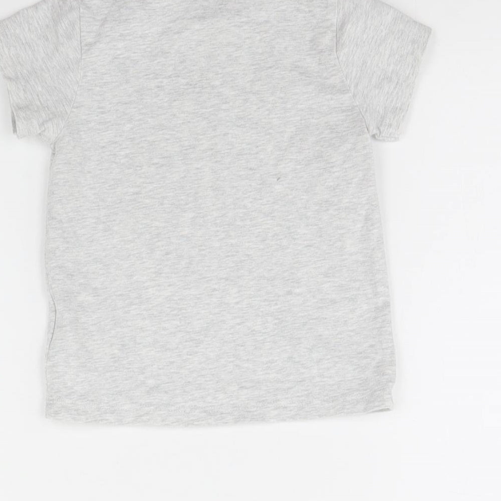 Brand and care label for Next Baby Grey Basic T-Shirt, size 12, Months - Fish