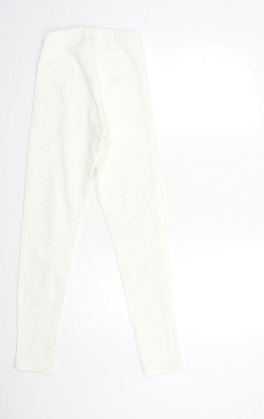 Womens UK Size 6 H&M Regular Fit Skinny White Jeans