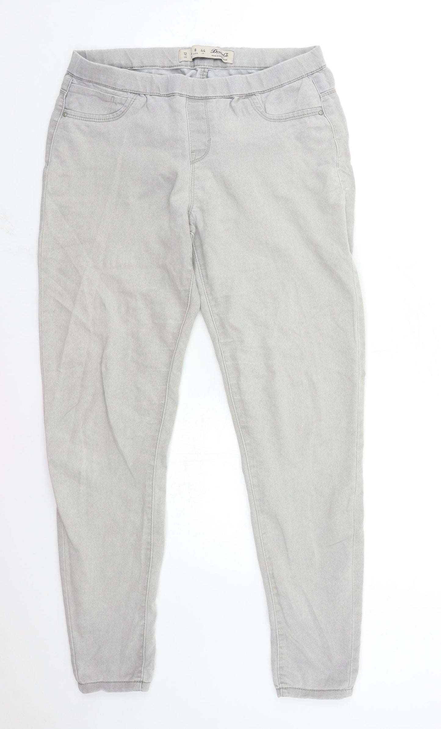 Denim & Co. Womens Grey  Denim Jegging Jeans Size 12 L30 in