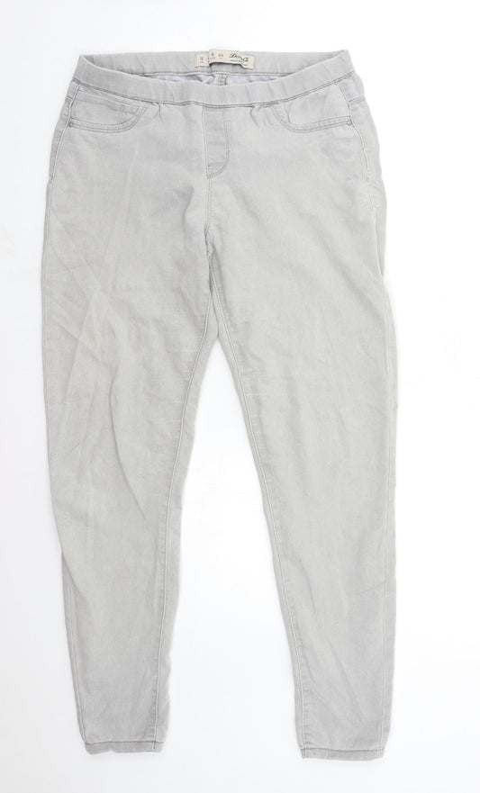 Denim & Co. Womens Grey  Denim Jegging Jeans Size 12 L30 in