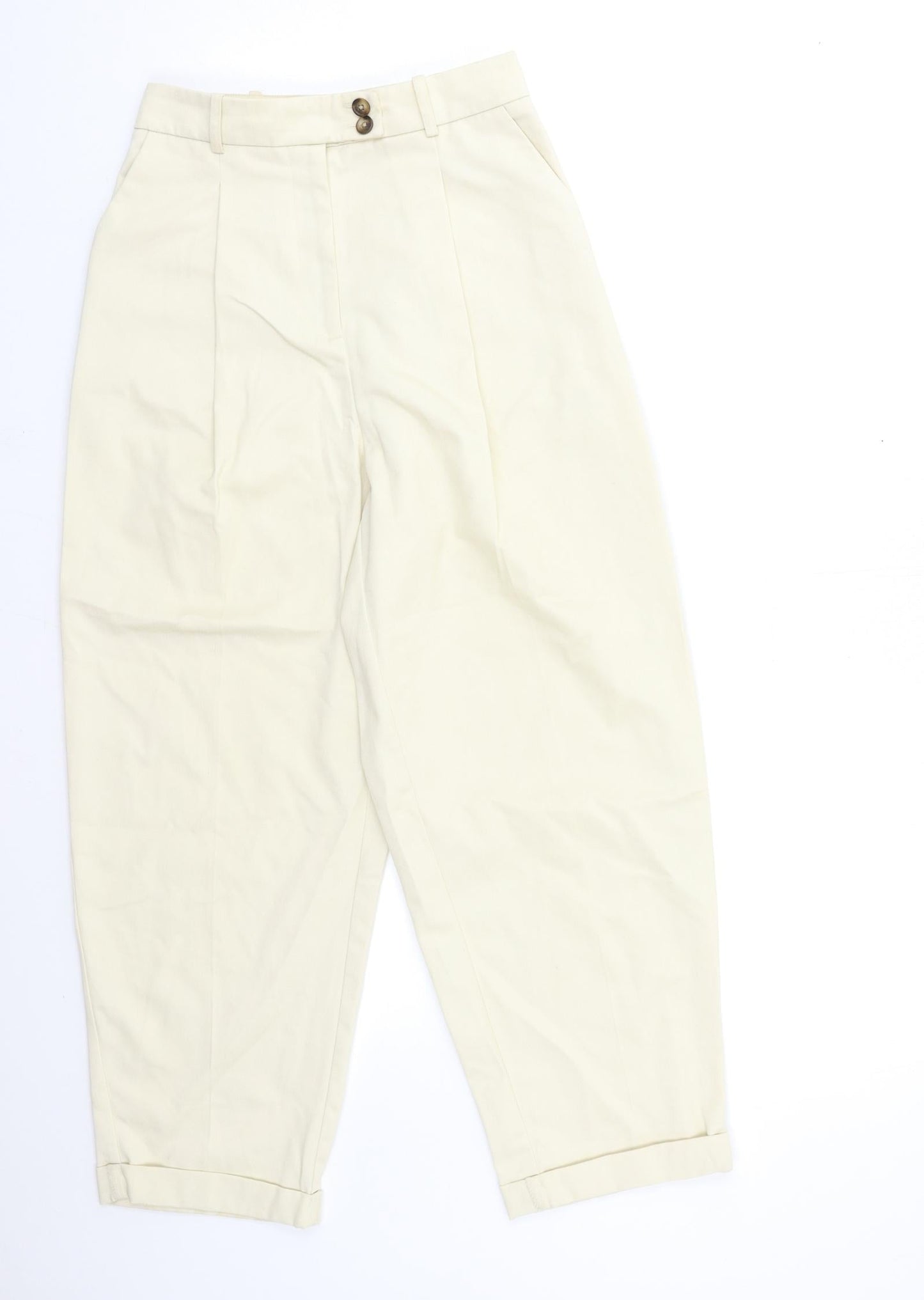 Womens UK Size 4 Topshop Regular Fit  Beige Trousers