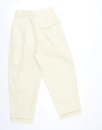 Womens UK Size 4 Topshop Regular Fit  Beige Trousers