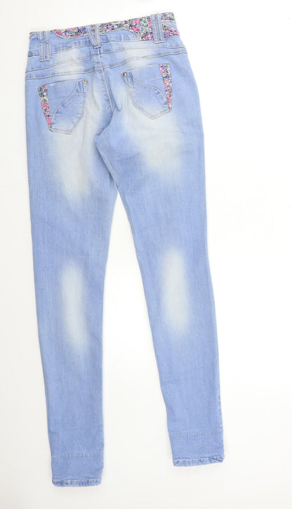 MISS LILI Womens Black  Denim Skinny Jeans Size 25 in L30 in