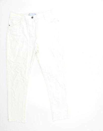 Anthology Womens White  Denim Skinny Jeans Size 14 L27 in