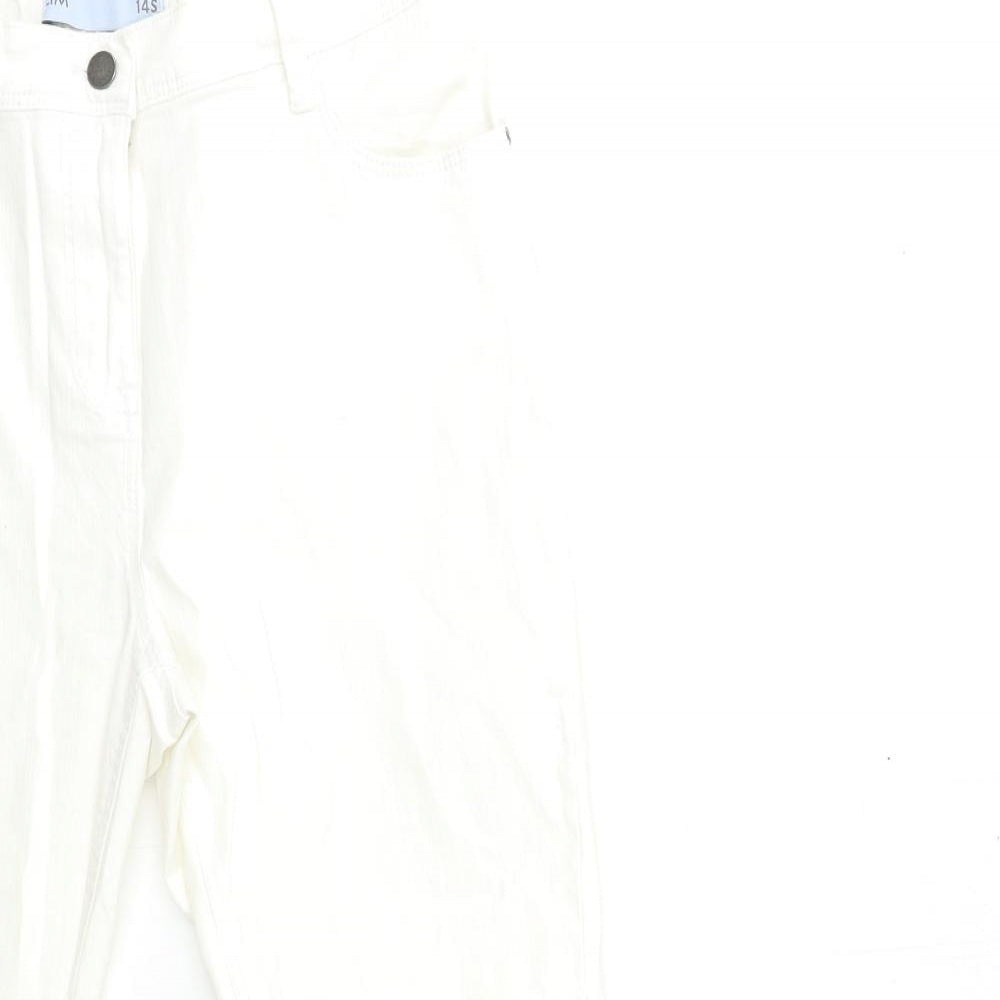 Anthology Womens White  Denim Skinny Jeans Size 14 L27 in