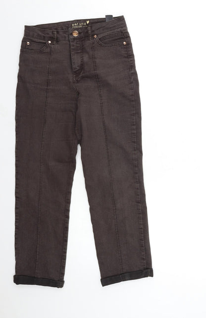 Per Una Womens Brown  Denim Straight Jeans Size 26 in L25 in