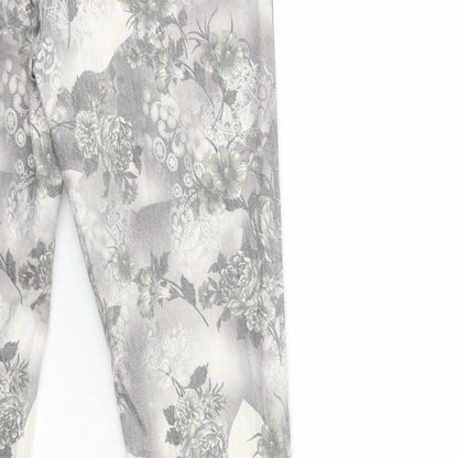 Only Womens Grey Geometric Denim Skinny Jeans Size L L31 in