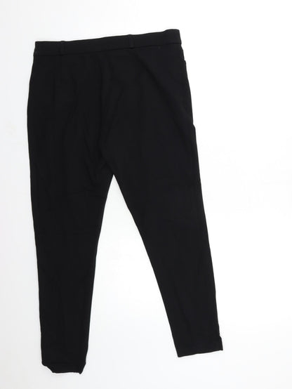 F&F Womens Black   Trousers  Size 14 L26 in