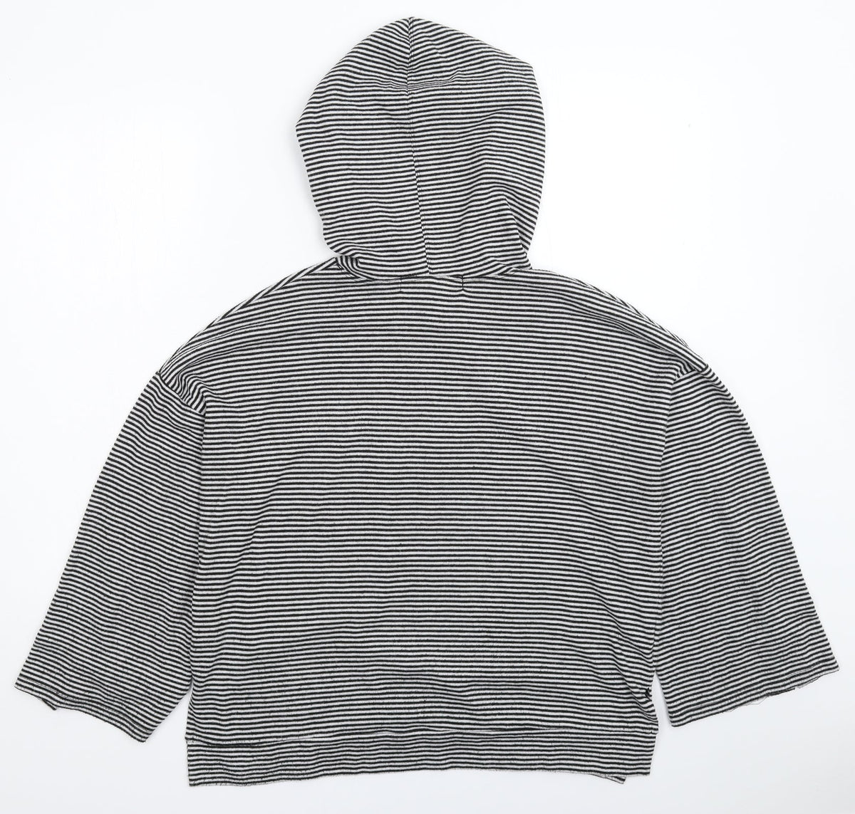 Back view of COIN 1804 women’s multicoloured striped pullover hoodie, size S