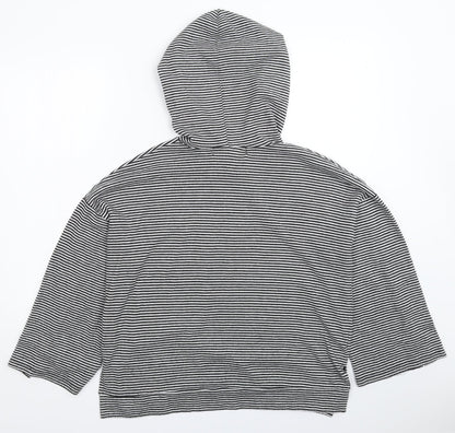 Back view of COIN 1804 women’s multicoloured striped pullover hoodie, size S