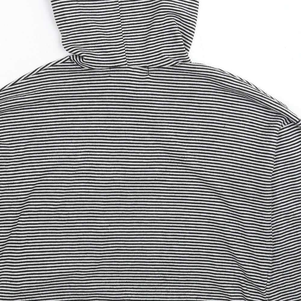 Brand and care label for COIN 1804 women’s multicoloured striped pullover hoodie, size S