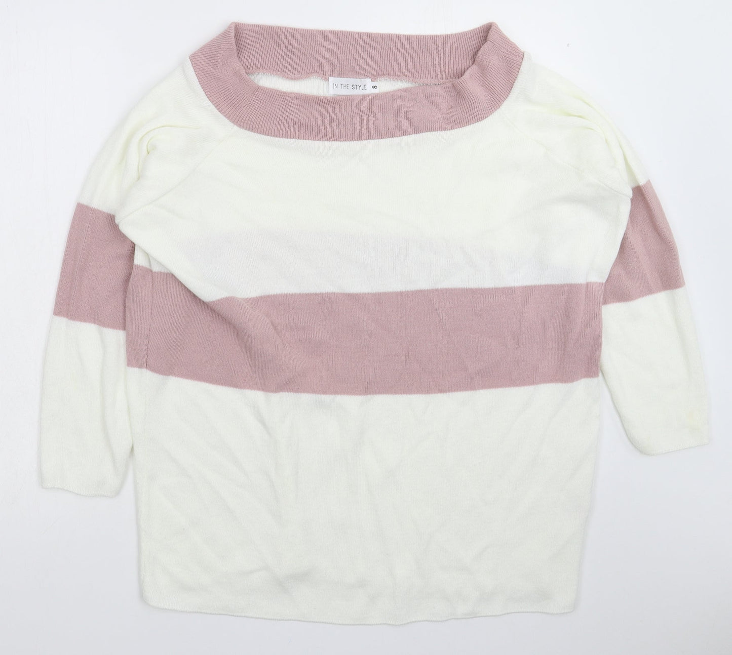 Womens UK Size 8 In the Style White Pullover Jumper