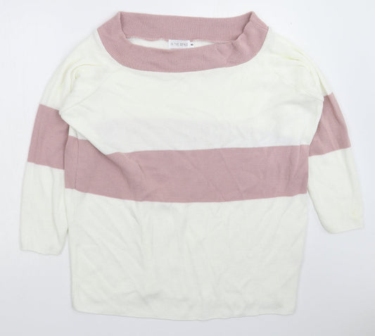 Womens UK Size 8 In the Style White Pullover Jumper