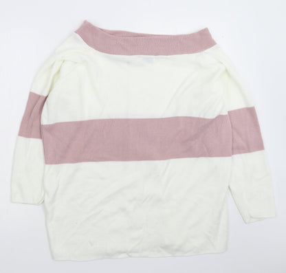 Womens UK Size 8 In the Style White Pullover Jumper